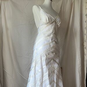 Watters Bride Women’s White and Cream Striped Gown